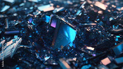 Removing unnecessary files and data, representing digital waste management and clearing up disk space, stock. Crystalshade. Illustration