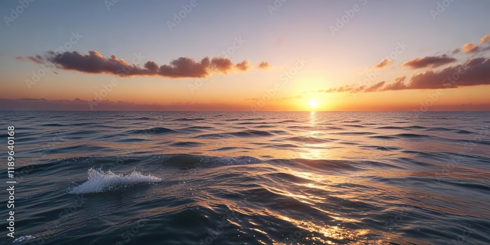 White particles scattered on a calm sea surface at sunset , beach, water, sea White particles scattered on a calm sea surface at sunset , beach, water, sea