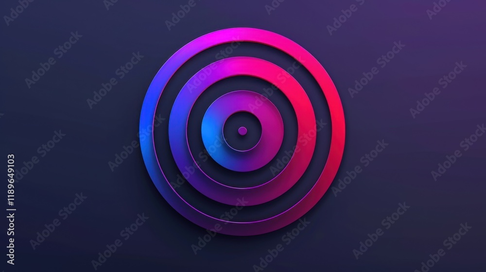Modern abstract design featuring concentric circles in vibrant pink and purple hues, creating visually striking effect against dark background Modern abstract design featuring concentric circles in vibrant pink and purple hues, creating visually striking effect against dark background
