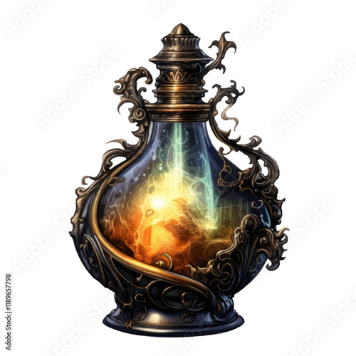 antique oil lamp