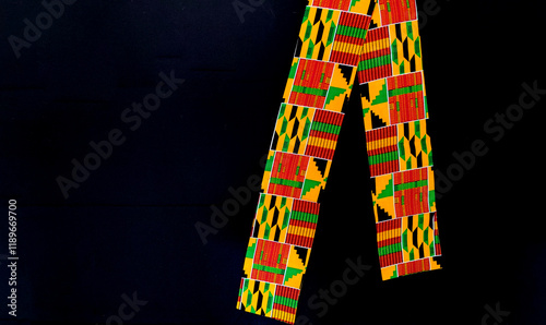 Chinese machine-made Ghanian Kente cloth