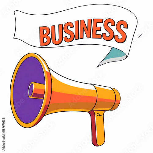 megaphone icon isolated on white business speaker 