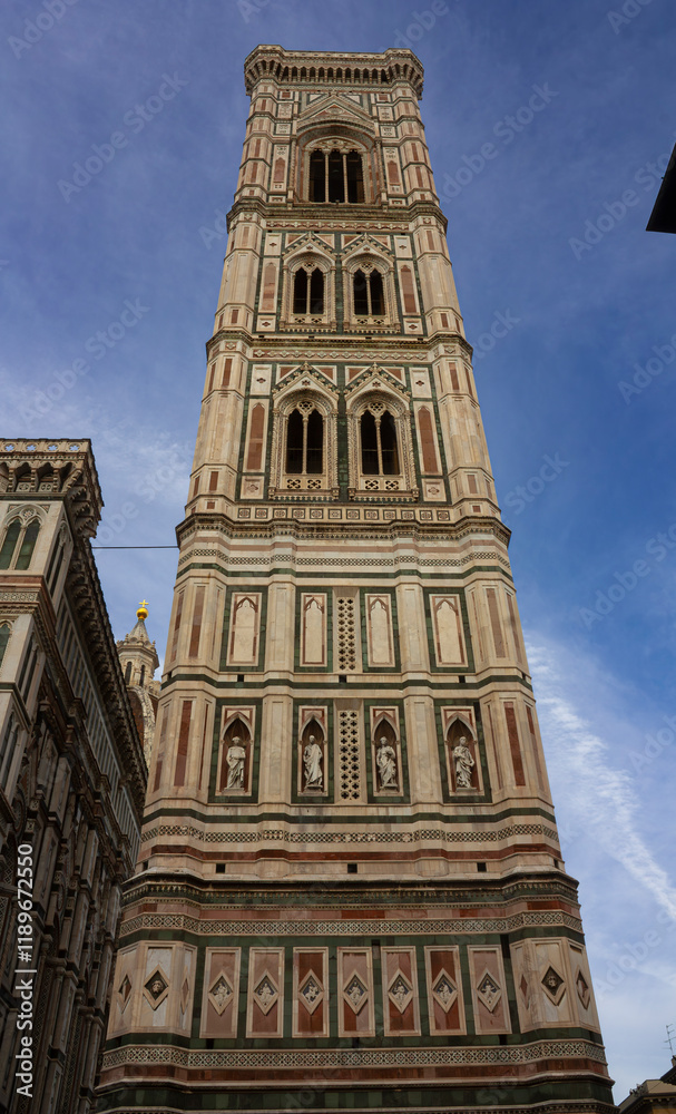 View of the bell tower of the Duomo of Florence