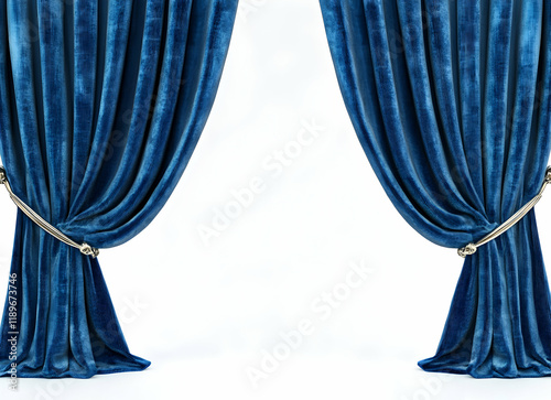 Majestic Velvet Curtains: A Dramatic Stage Setting photo