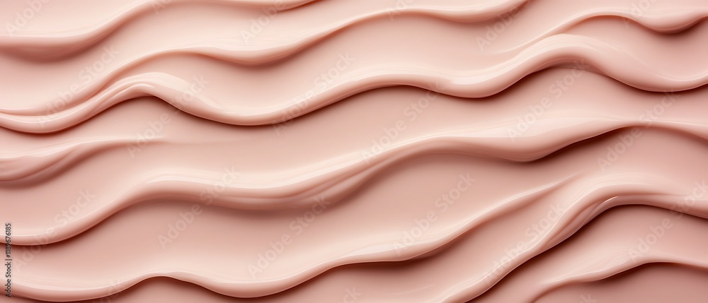 Soft, wavy, pale pink cream texture. Soft, wavy, pale pink cream texture.
