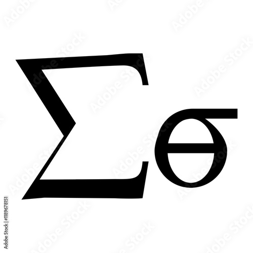 Yunani alphabet icon letter sigma photo