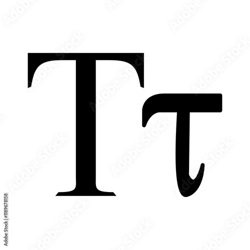 Yunani alphabet icon letter tau