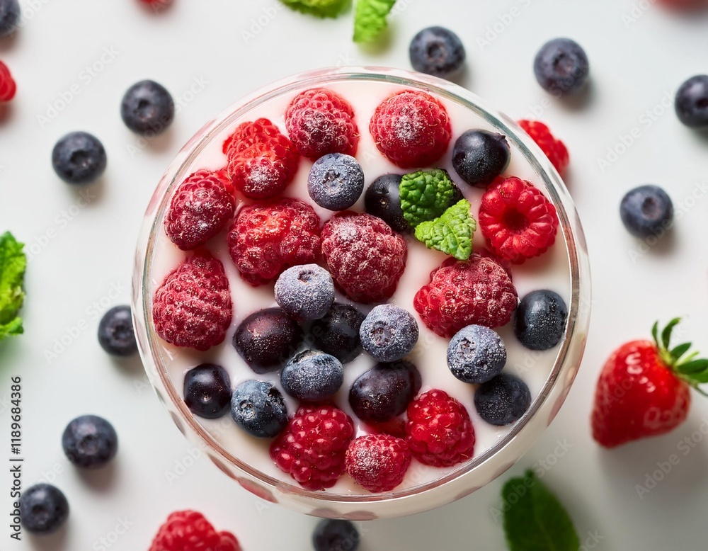 The Dance of Morning Dew on a Fresh Berry Parfait The Dance of Morning Dew on a Fresh Berry Parfait
