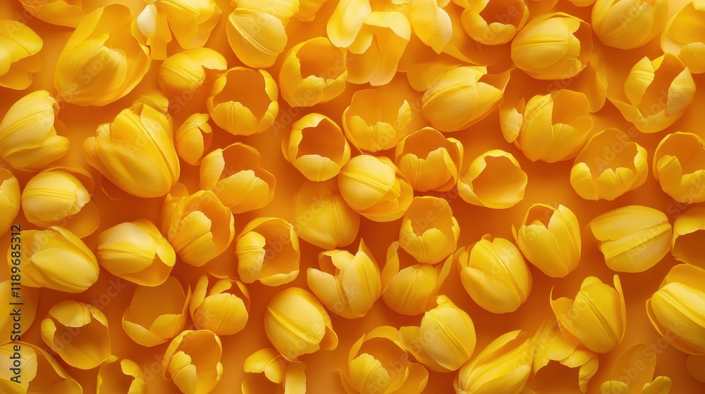 Bright yellow tulip petals creating a vibrant floral background Bright yellow tulip petals creating a vibrant floral background