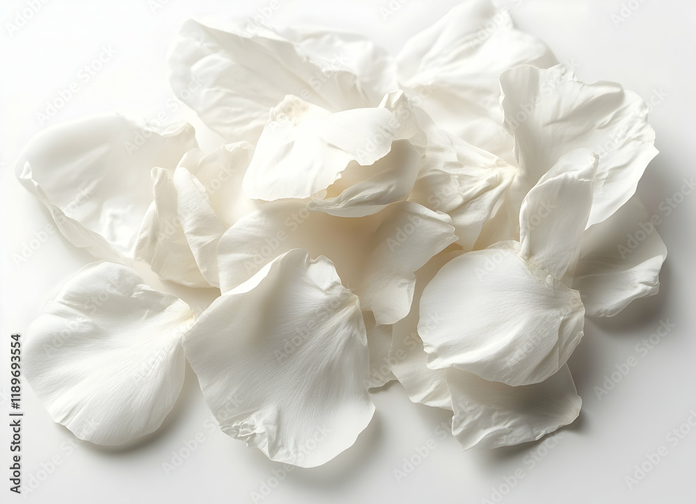 A Delicate Cluster of White Rose Petals A Delicate Cluster of White Rose Petals