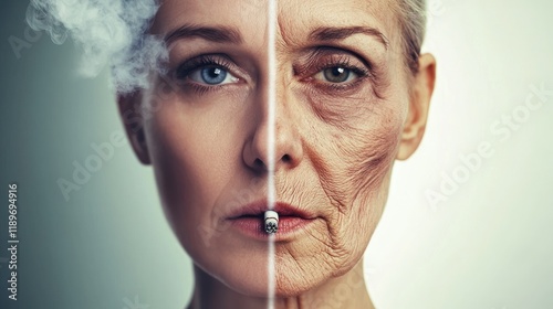 The Impact of Smoking: A Visual Comparison of Youthful and Aged Skin