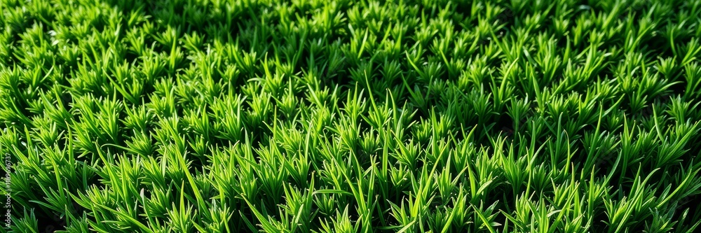 Lush Green Grass Close-up in Vibrant Sunlight Representing Nature's Renewal Lush Green Grass Close-up in Vibrant Sunlight Representing Nature's Renewal