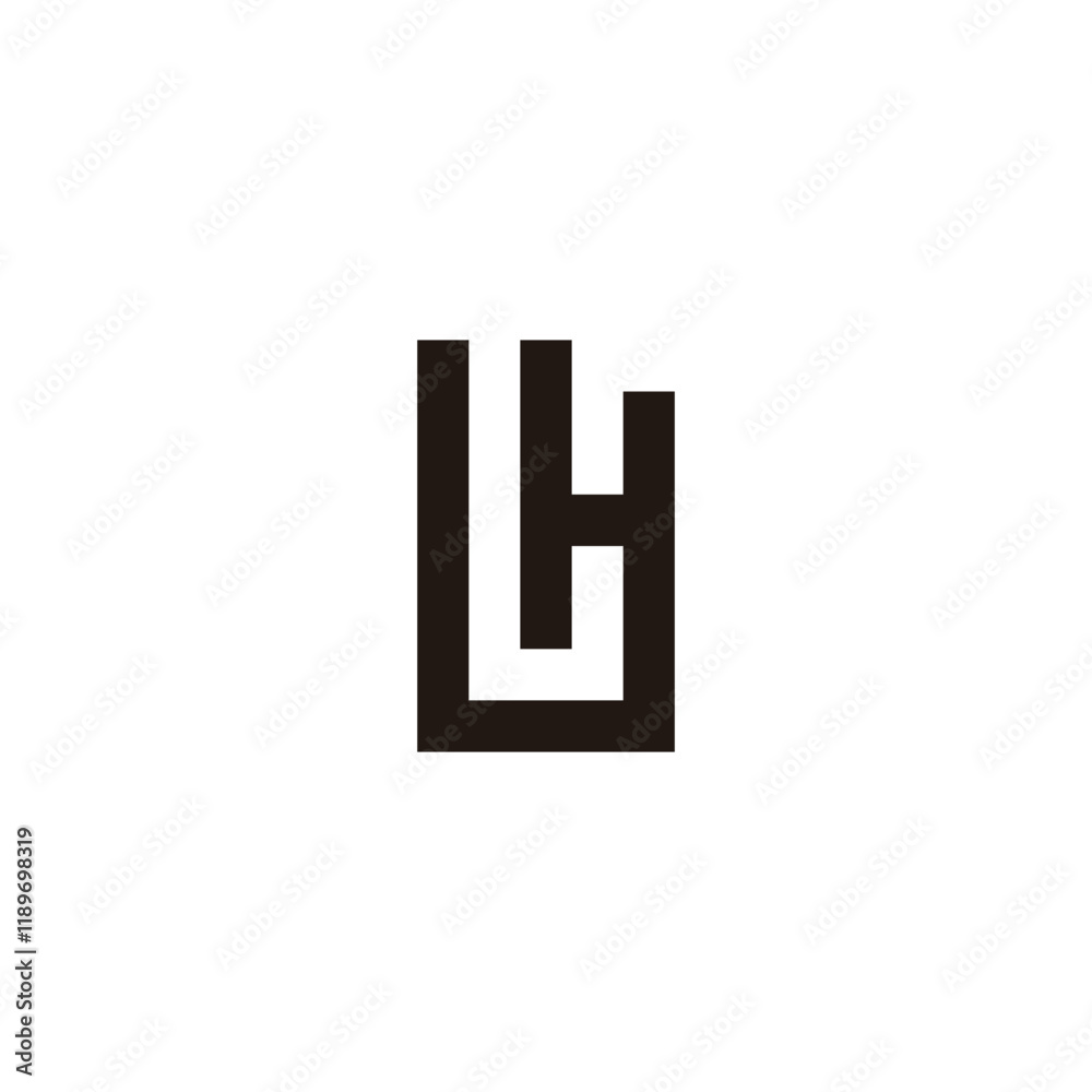 Letter LH square geometric symbol simple logo vector Letter LH square geometric symbol simple logo vector