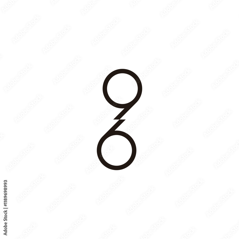 Number 9 and 6 cool geometric symbol simple logo vector Number 9 and 6 cool geometric symbol simple logo vector