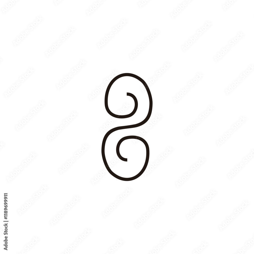 Number 2 line curves geometric symbol simple logo vector Number 2 line curves geometric symbol simple logo vector
