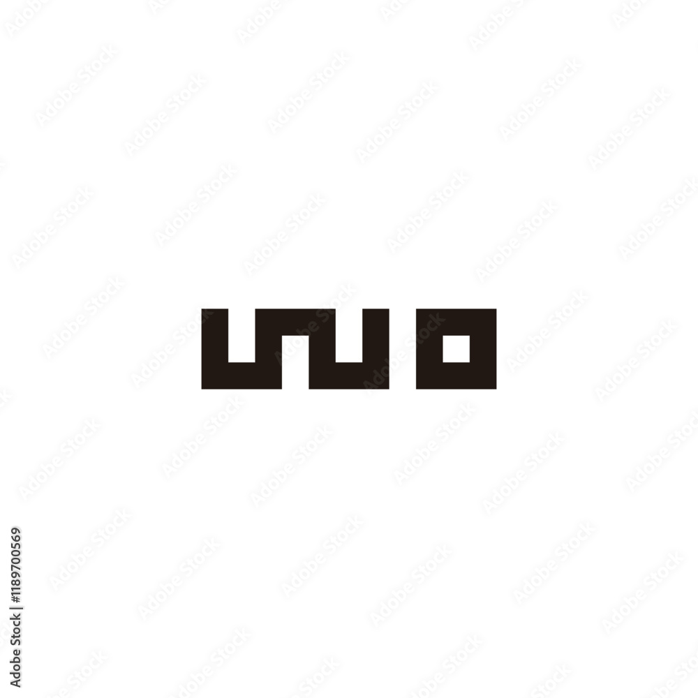 Letter wo square geometric symbol simple logo vector Letter wo square geometric symbol simple logo vector