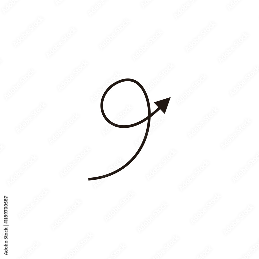 Number 9 direction geometric symbol simple logo vector Number 9 direction geometric symbol simple logo vector