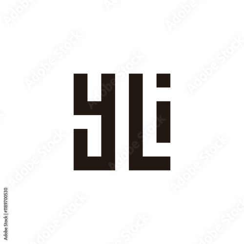 Letter y, L, i and t square geometric symbol simple logo vector photo