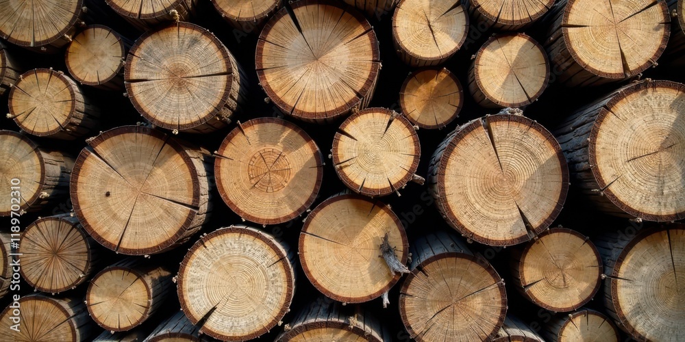 A dense collection of neatly stacked tree cross-sections, showcasing the intricate wood grain patterns and natural variations in color and texture. A dense collection of neatly stacked tree cross-sections, showcasing the intricate wood grain patterns and natural variations in color and texture.