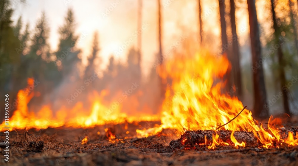 Destructive wildfire consumes forest amid climate crisis in the summer heat Destructive wildfire consumes forest amid climate crisis in the summer heat