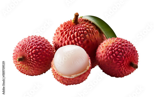 lychee isolated on white background