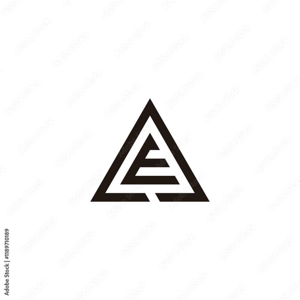 Letter E, Q triangle geometric symbol simple logo vector Letter E, Q triangle geometric symbol simple logo vector
