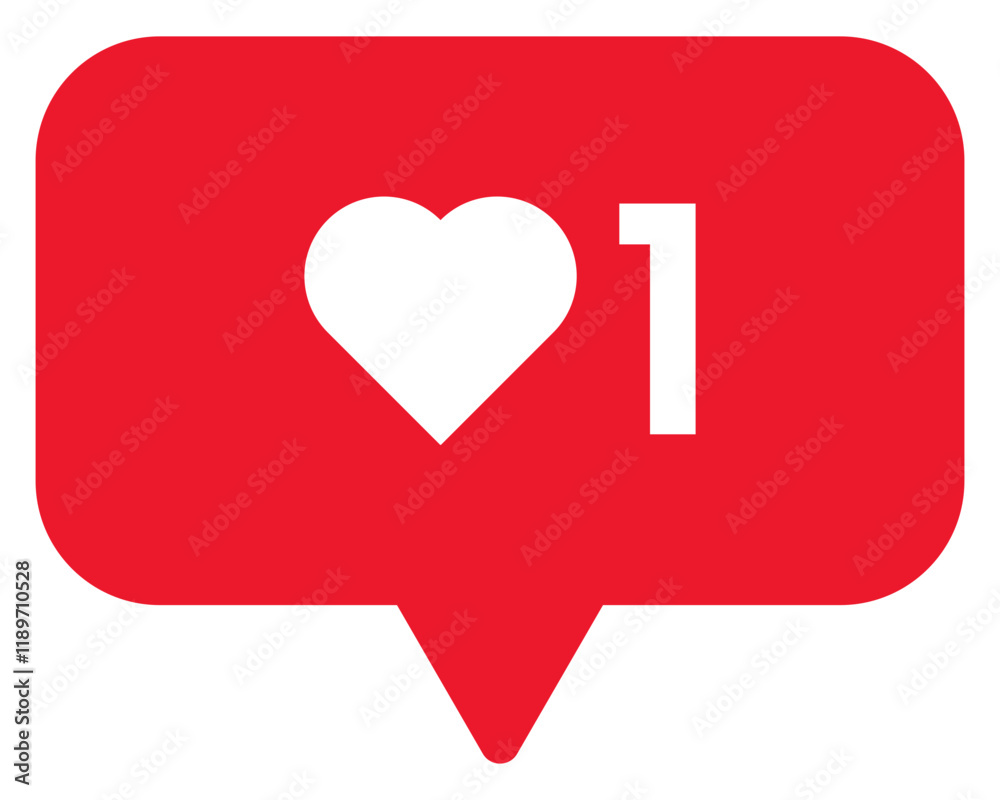 One Love Like Notification for Social Media One Love Like Notification for Social Media