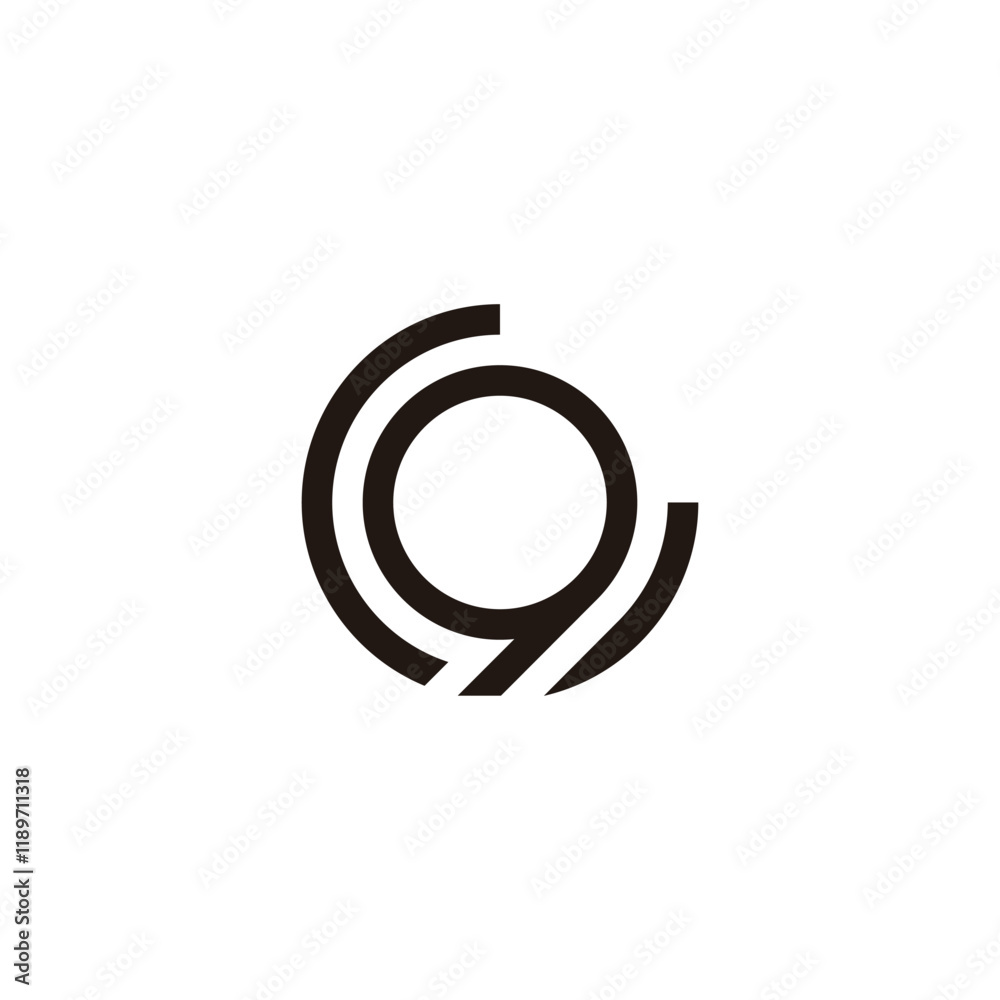 Letter G number 9 circle geometric symbol simple logo vector Letter G number 9 circle geometric symbol simple logo vector