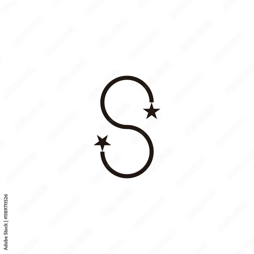 Letter S star geometric symbol simple logo vector Letter S star geometric symbol simple logo vector