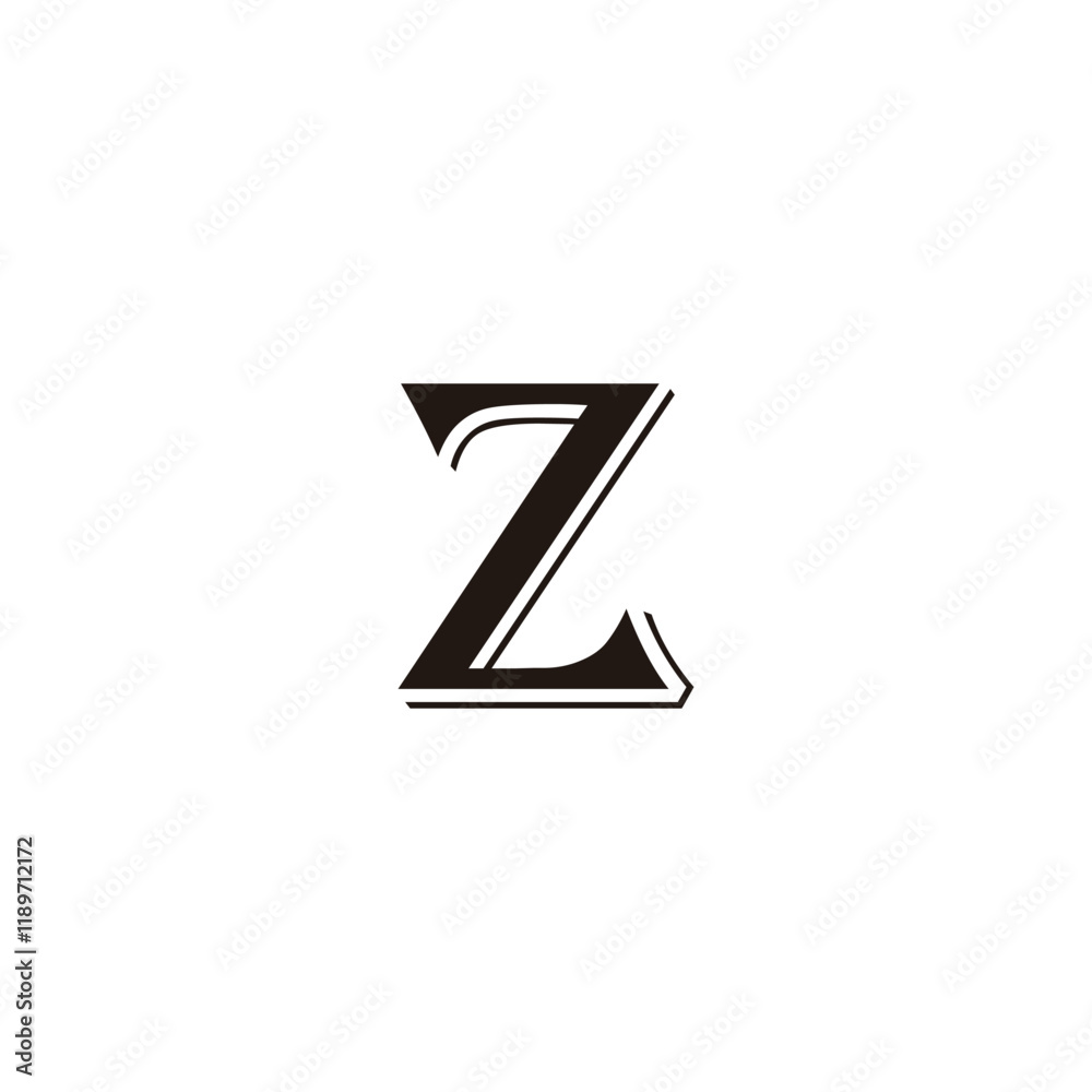 Letter z double, elegant geometric symbol simple logo vector Letter z double, elegant geometric symbol simple logo vector