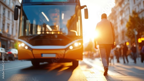 Electric buses transform city streets while reducing carbon footprint photo