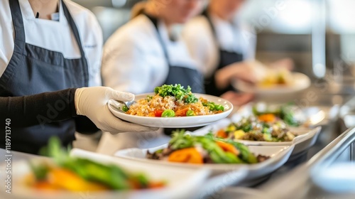 Hospital food services team serving tailored meals for dietary restrictions