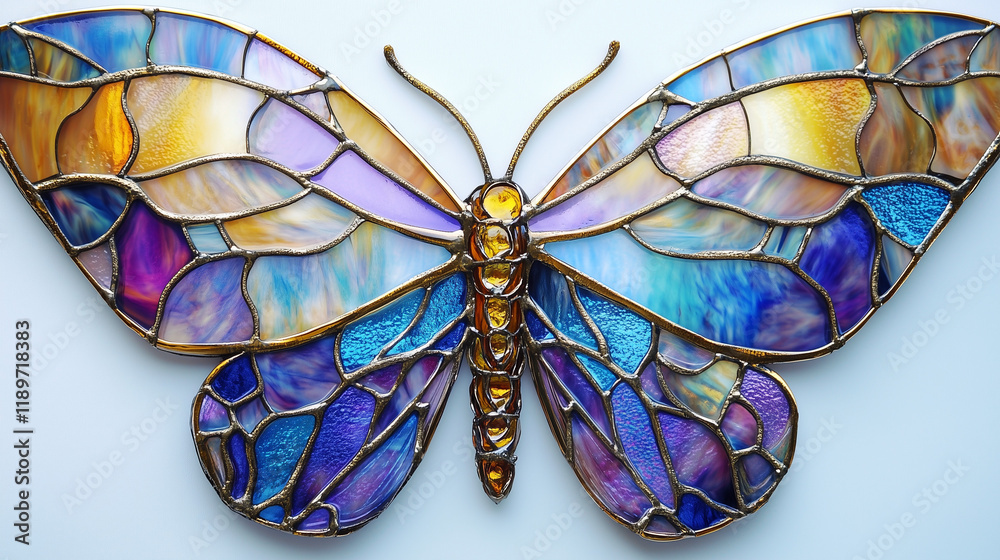 Fototapeta premium Multicolored mosaic butterfly design