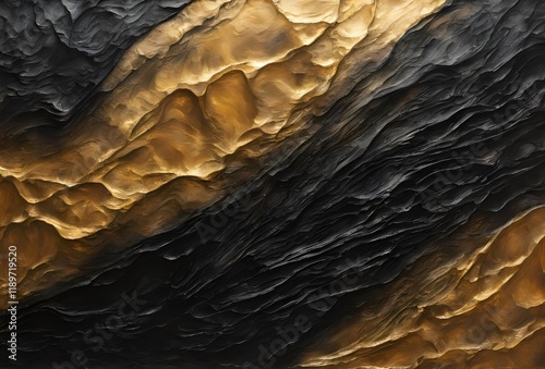 Rich Black and Radiant Gold: Harmony in Motion photo