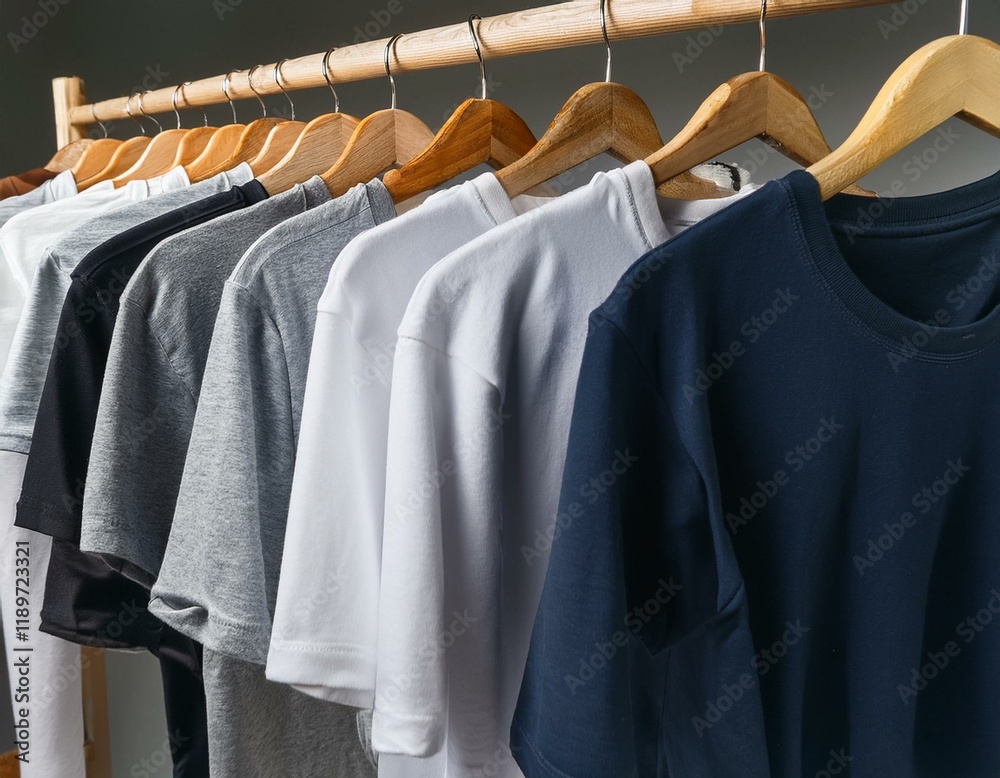 Obraz premium Minimalist Wardrobe: Organized Essentials