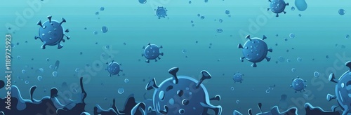 Coronavirus-themed abstract backdrop, highlighting medical genetics and bacteriological microorganisms. Check out my portfolio for additional images like this.