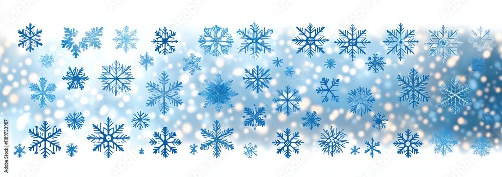 Intricate Snowflakes in a Serene Winter Wonderland Intricate Snowflakes in a Serene Winter Wonderland