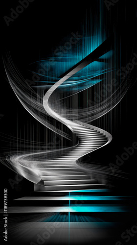 Abstract background with stairway to Heaven.