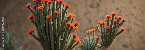 multiple branches and stems of a slender cactus, botanical, vines, multiple branches photo