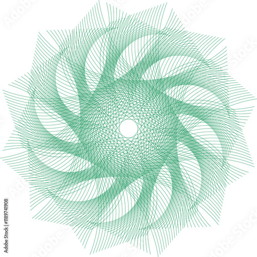 Gear watermark. Vector element for diploma, certificate, currency, voucher or money design. EPS 10 version.