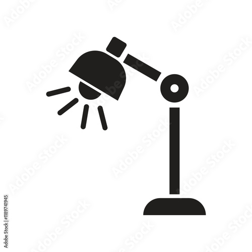 Vector Study Lamp Icon Symbol