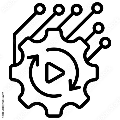 Automation Tool Icon Lineal Syle