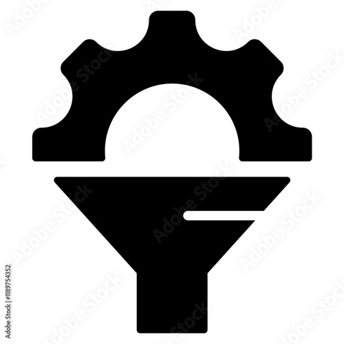 Feature Engineering Icon Black Style