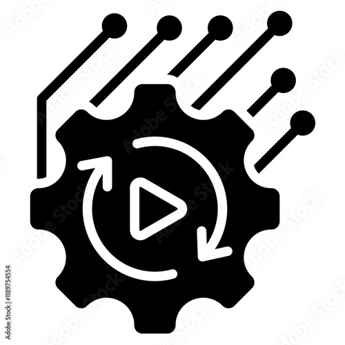 Automation Tool Icon Black Style