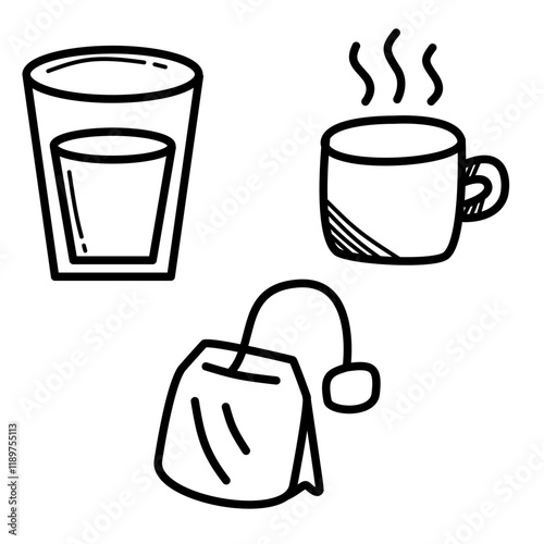 beverages icon set