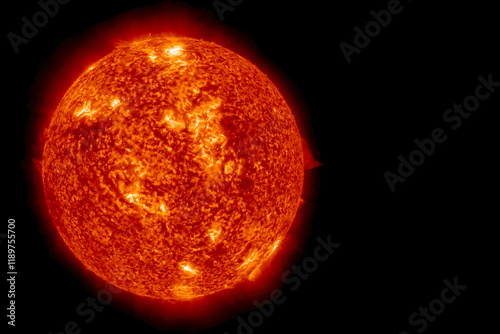 Fototapeta Naklejka Na Ścianę i Meble -  Sun on a dark background. Elements of this image furnished by NASA