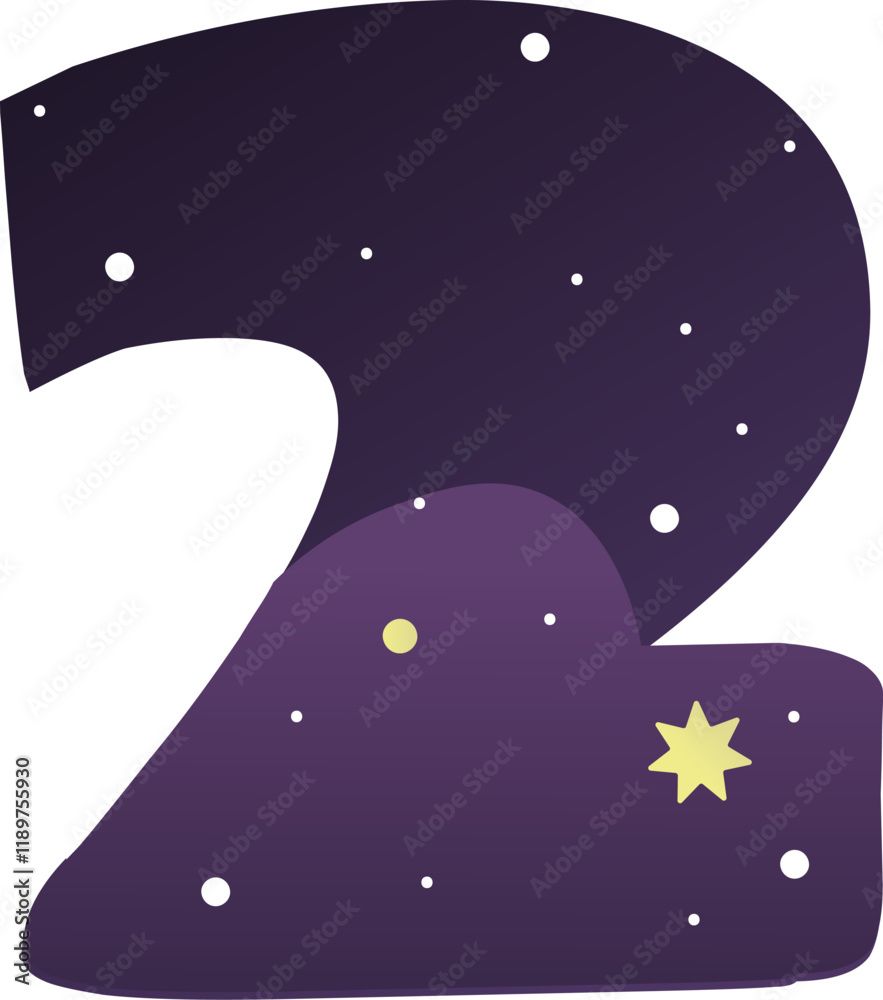 Fototapeta premium Two Space Digit