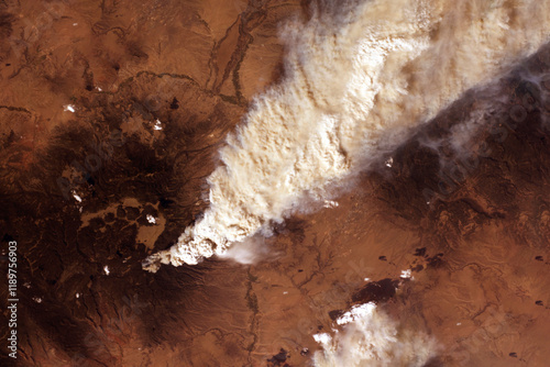 Fototapeta Naklejka Na Ścianę i Meble -  Forest fires, view from space. Elements of this image furnished by NASA