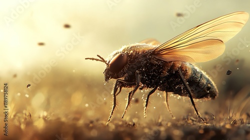 Golden Hour Insect: A Stunning Macro Photograph photo