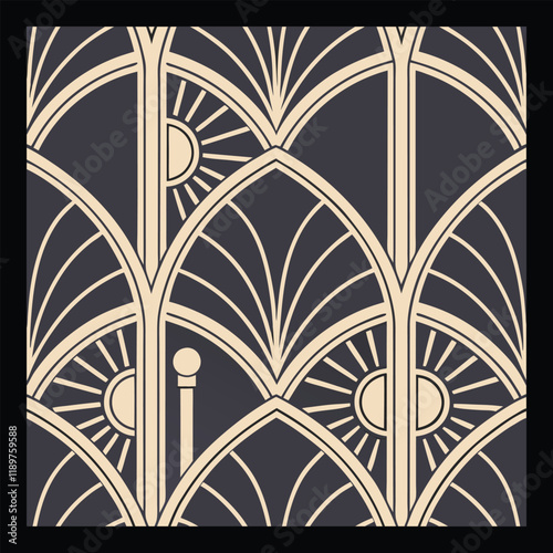 Vector seamless pattern with decorative elements. Vintage background. Can be used for wallpaper, 
pattern fills, web page background,surface textures.